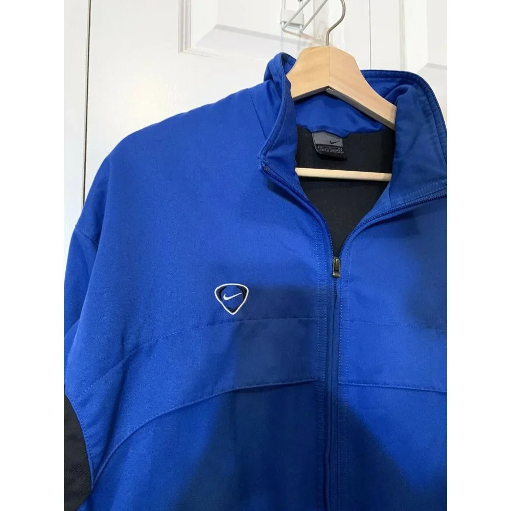 Vintage Men’s Nike Jacket Sz‎ Medium Full Zip Blue Polyester